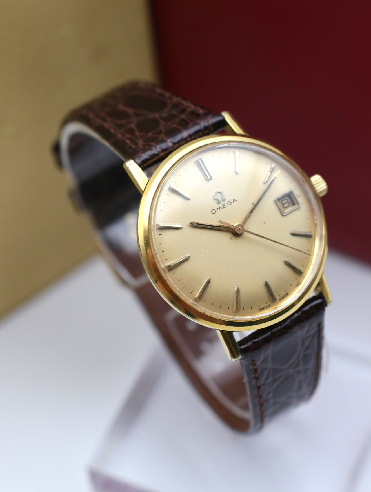 1967 | Omega Date Manual Wind Gents Watch | Gold Dial | 34mm | 132.00019