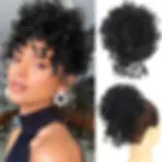 Thumbnail: Synthetic Messy Bun Hair Piece 60g Elastic Drawstring Loose Wave Curly Hair Buns