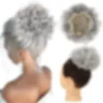 Thumbnail: Synthetic Messy Bun Hair Piece 60g Elastic Drawstring Loose Wave Curly Hair Buns