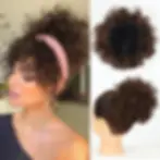 Thumbnail: Synthetic Messy Bun Hair Piece 60g Elastic Drawstring Loose Wave Curly Hair Buns