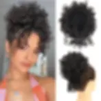 Thumbnail: Synthetic Messy Bun Hair Piece 60g Elastic Drawstring Loose Wave Curly Hair Buns