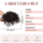 Thumbnail: Synthetic Messy Bun Hair Piece 60g Elastic Drawstring Loose Wave Curly Hair Buns