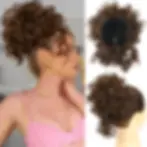 Thumbnail: Synthetic Messy Bun Hair Piece 60g Elastic Drawstring Loose Wave Curly Hair Buns