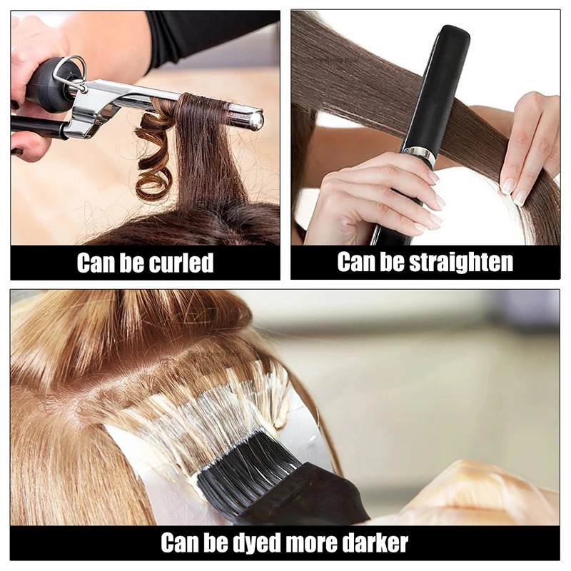 Thumbnail: Micro Loop Hair Extension Human Hair Straight Brazilian Remy Hair Extensions for