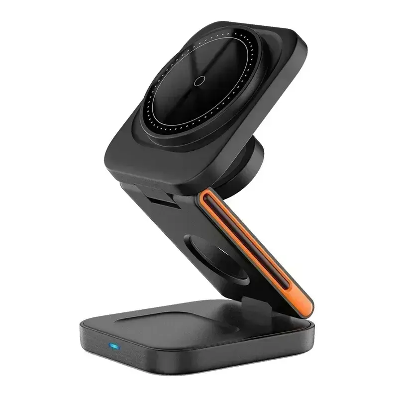 Thumbnail: 3 in 1 Foldable Magnetic Wireless Charger Stand 100W Fast Charging Station 