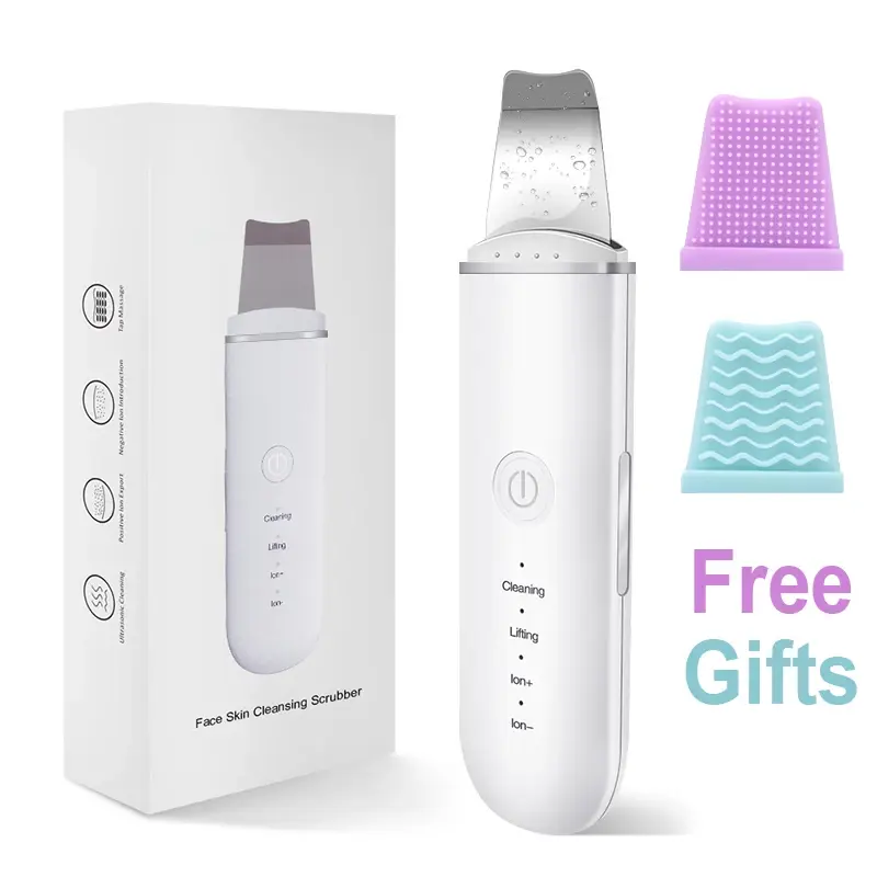 Ultrasonic Skin Scrubber Face Spatula Blackhead Remover
