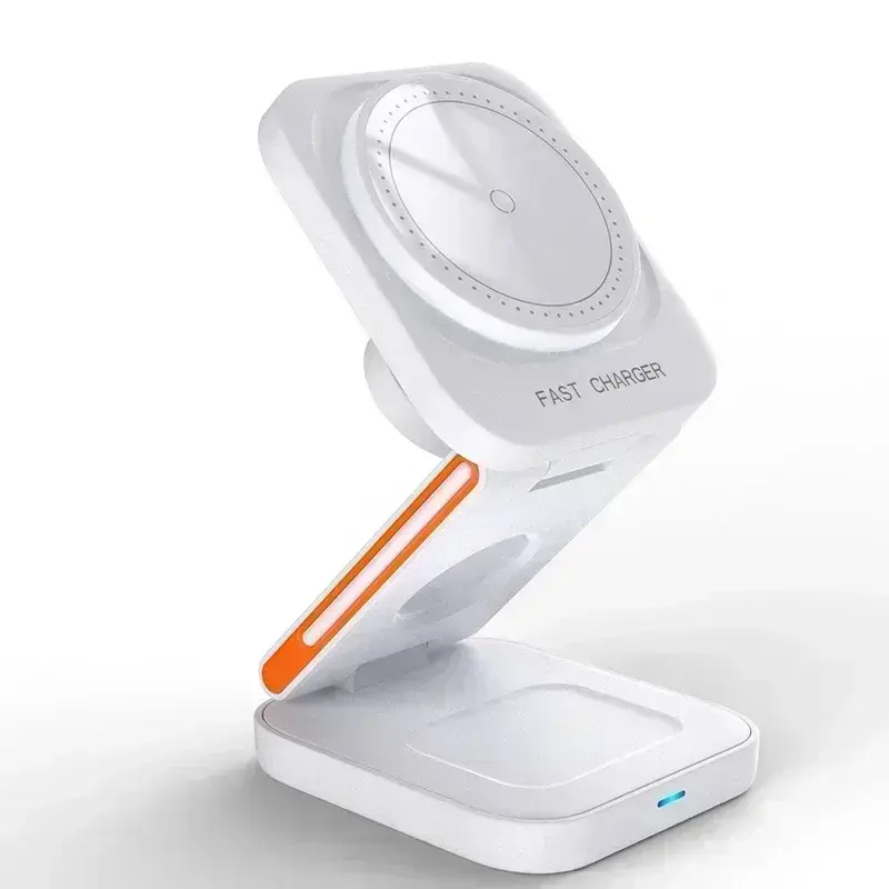 Thumbnail: 3 in 1 Foldable Magnetic Wireless Charger Stand 100W Fast Charging Station 