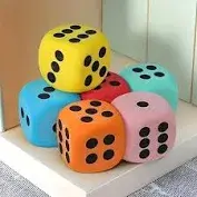 Miniature : Jeu de dés en mousse