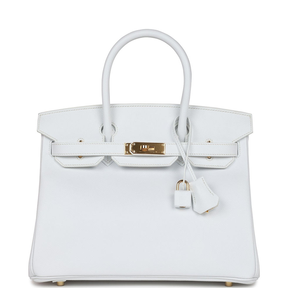Hermès Birkin 30 White Epsom Gold Hardware