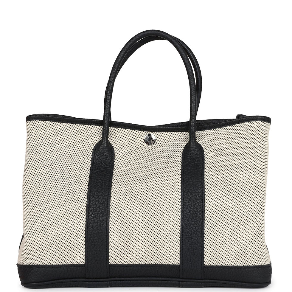 Hermès Garden Party 30 Bleu Nuit Negonda Palladium Hardware