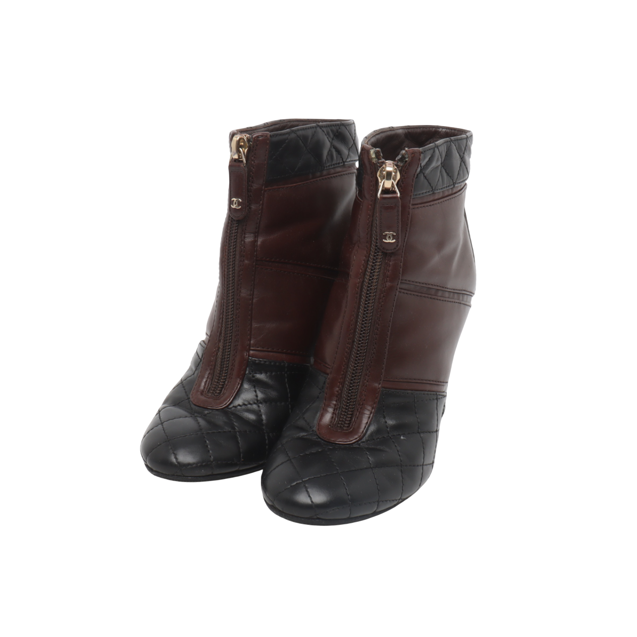 Chanel Leather Black & Dark Red Heels size 35