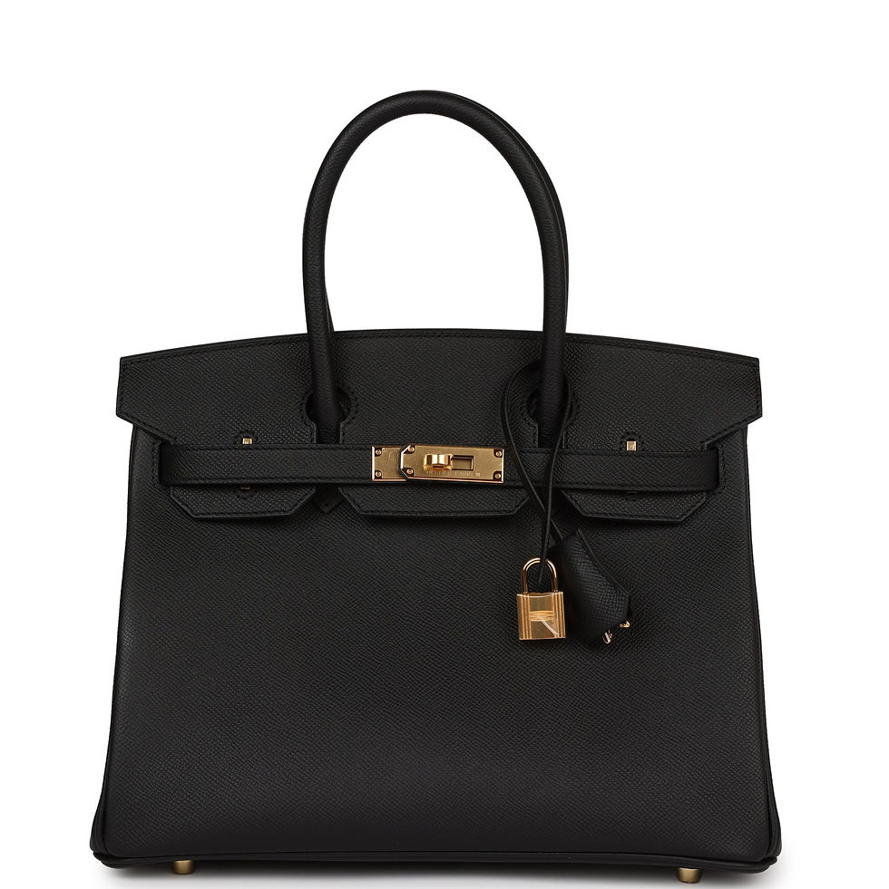 Hermès Birkin 30 Black Epsom Gold Hardware