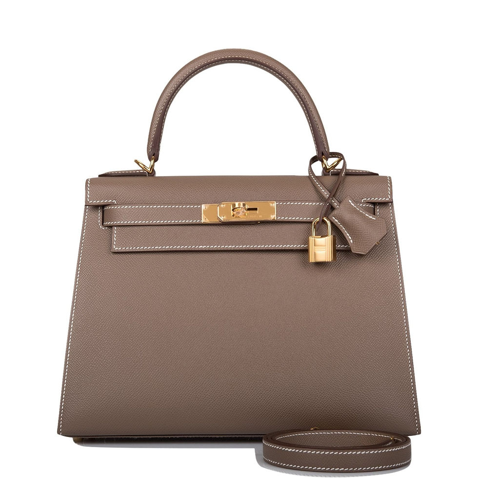 Hermès Etoupe Epsom Sellier Kelly 28cm Gold Hardware