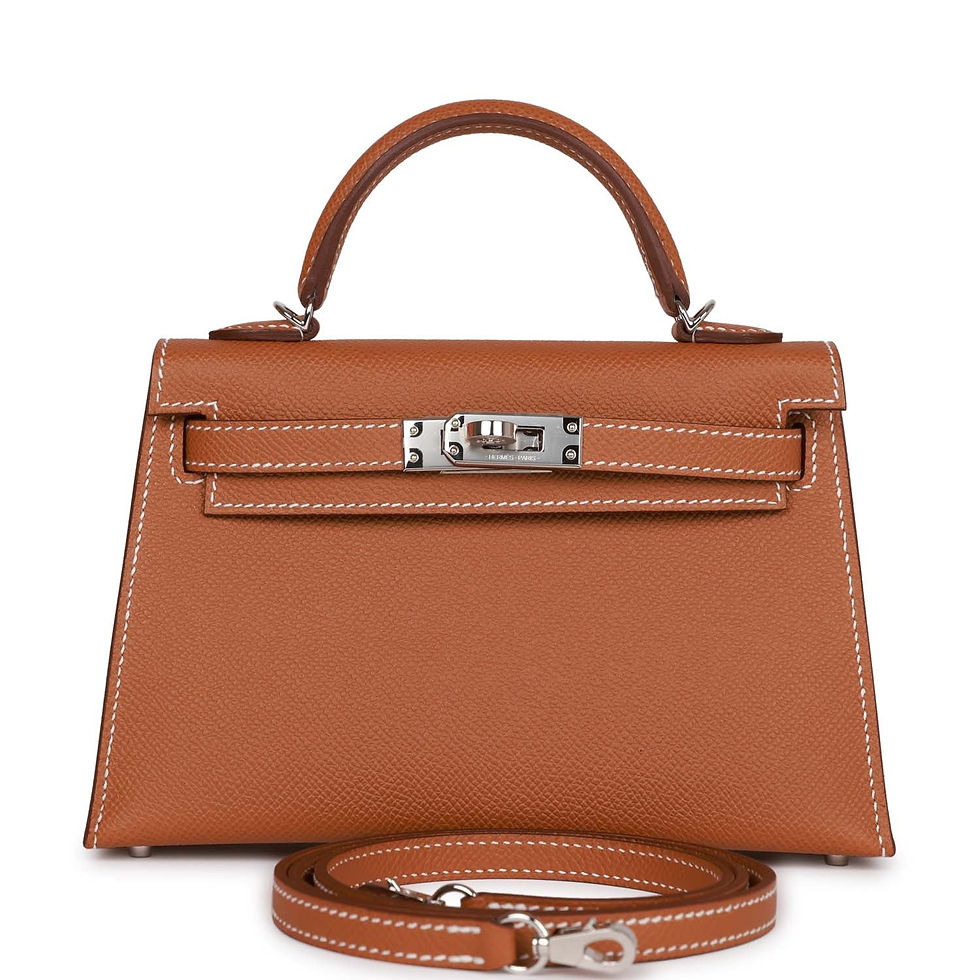 Hermès Kelly Sellier 20 Gold Epsom Palladium Hardware