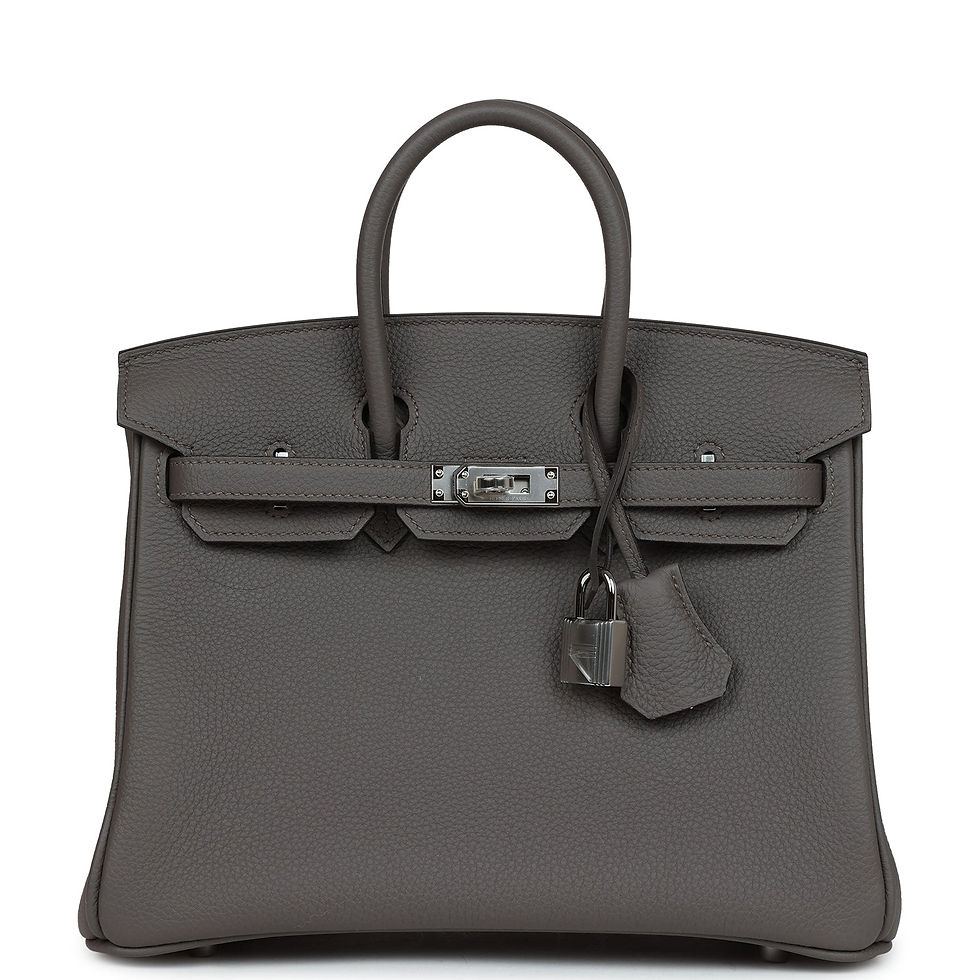 Hermès Birkin 25 Etain Togo Palladium Hardware