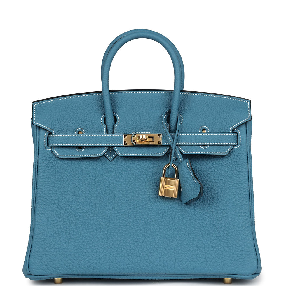 Hermès Birkin 25 Blue Jean Togo Gold Hardware