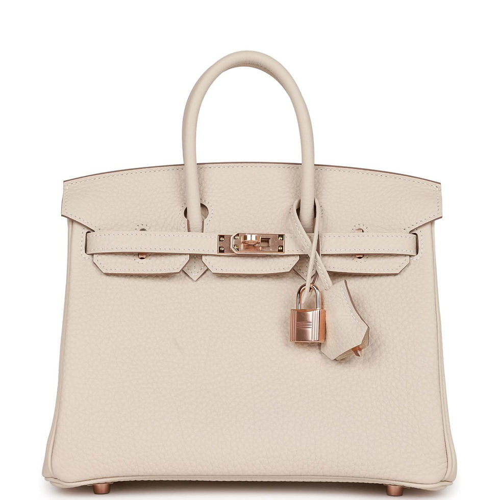 Hermès Birkin 25 Craie Togo Rose Gold Hardware