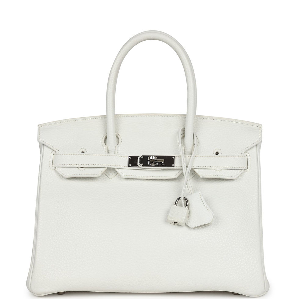Hermès Birkin 30 White Clemence Palladium Hardware