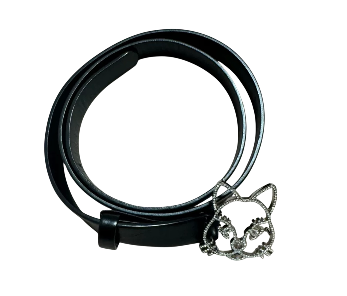 Chanel Belt Crystal Cat Face 