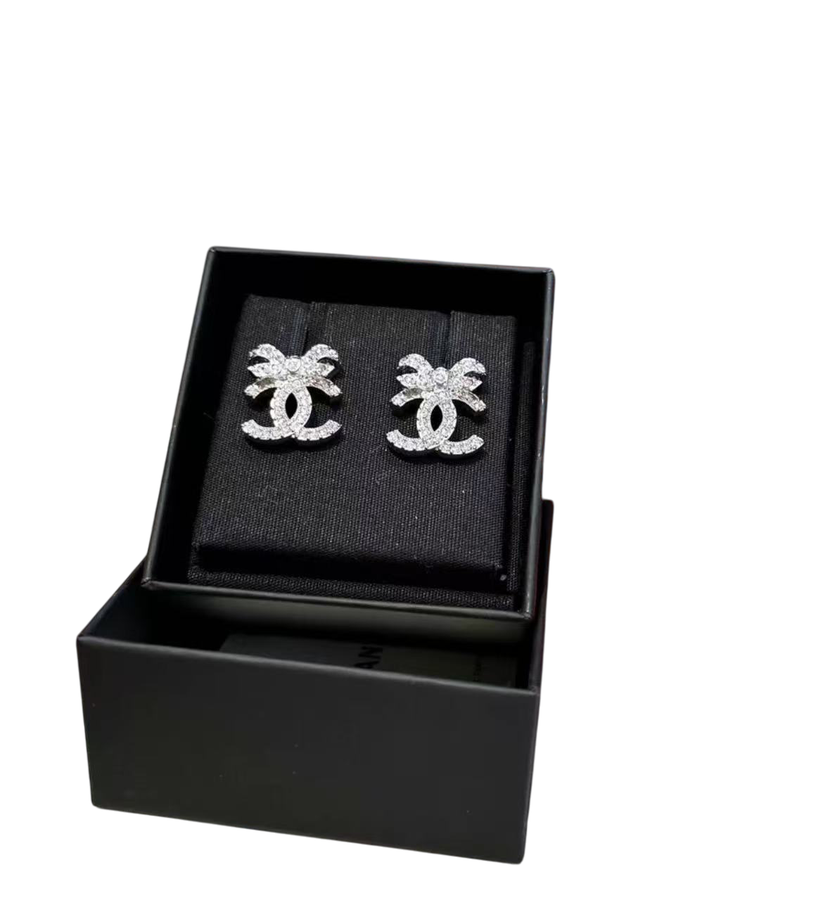 Chanel 23S Ribbon CC Logo Earrings 