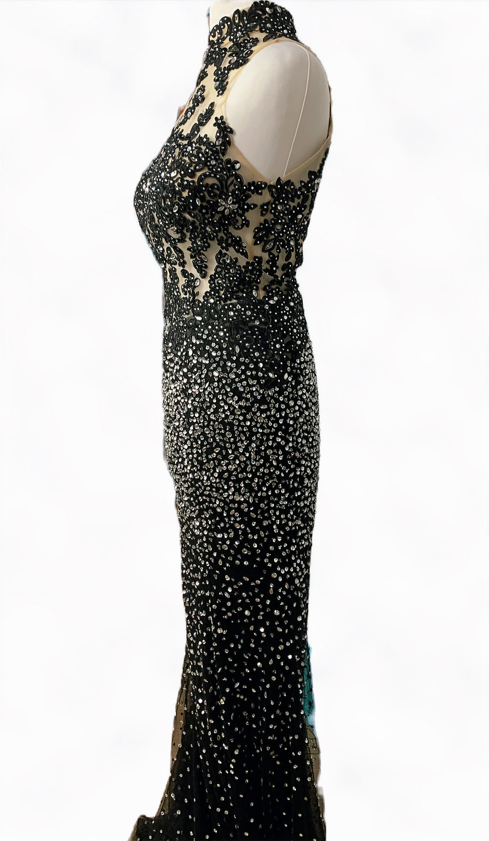 Thumbnail: Black | Halter | Sequin | Prom Dress With Ru