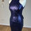 Thumbnail: Racer Back Navy Blue Sequin Dress