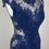 Thumbnail: Navy Blue Enchanting Lace Applique Floor Length Prom Dress