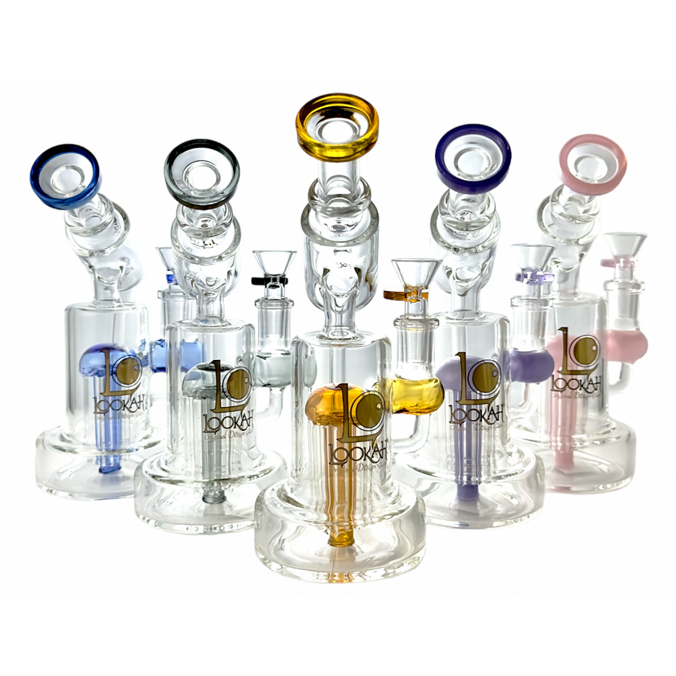 Lookah Glass - 8" Tree Perc Recycler Water Pipe