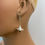Thumbnail: Handcrafted Freshwater Pearl Dangle Earrings: Elegant Silver Jewelry