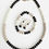 Thumbnail: Handcrafted Black White Jewelry Set: Beaded Necklace, Stretch Bracelet, Earrings