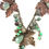 Thumbnail: Bronze Leaf Chunky Green Gemstone Statement Necklace