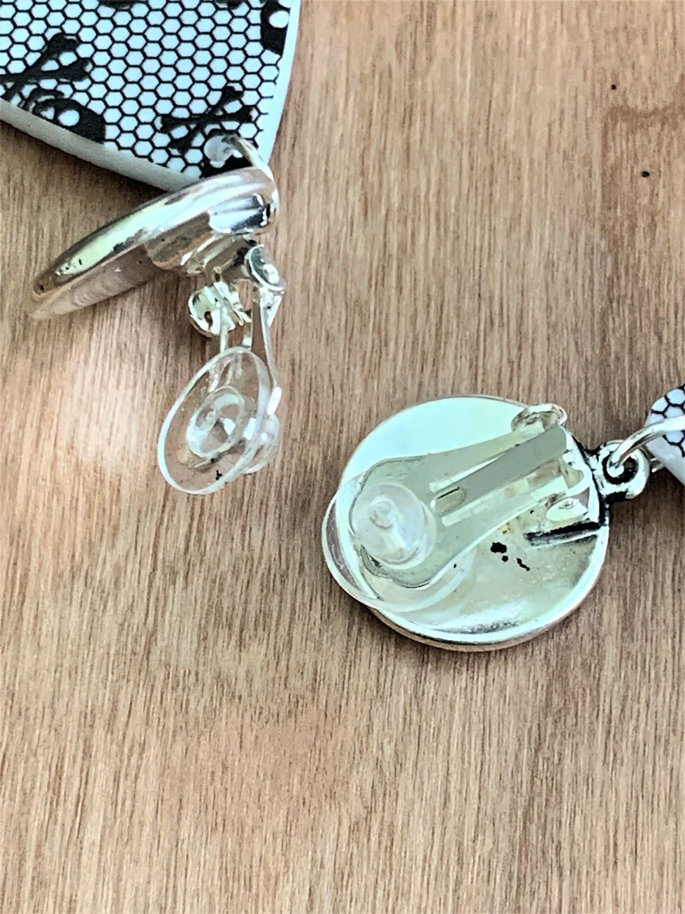 Thumbnail: Close-up of clip-on earring backs