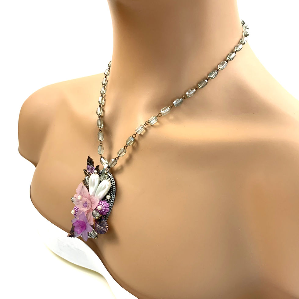 Thumbnail: Handcrafted women's floral necklace