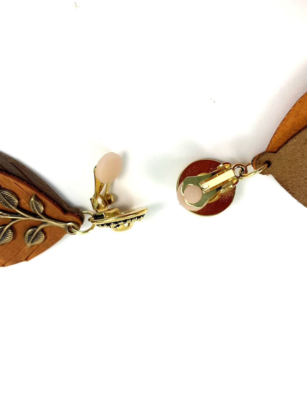 Thumbnail: Handcrafted jewelry clip closure with copper leaf detail