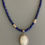 Thumbnail: Rainbow Moonstone Pendant Lapis Lazuli Beaded Necklace for Women - Natural Gem