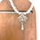 Thumbnail: Dainty Freshwater Pearl Necklace: Silver Lotus Pendant, Sterling Clasp