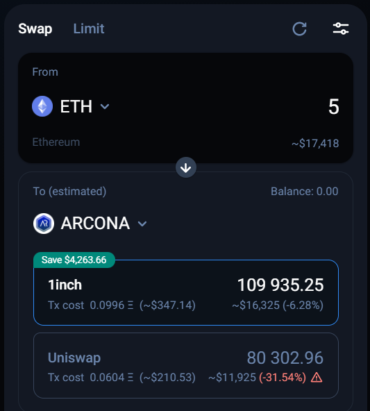 How To Buy Arcona Profitably Protect From Loss On The Rates And No Feeding Arbitrage Bots