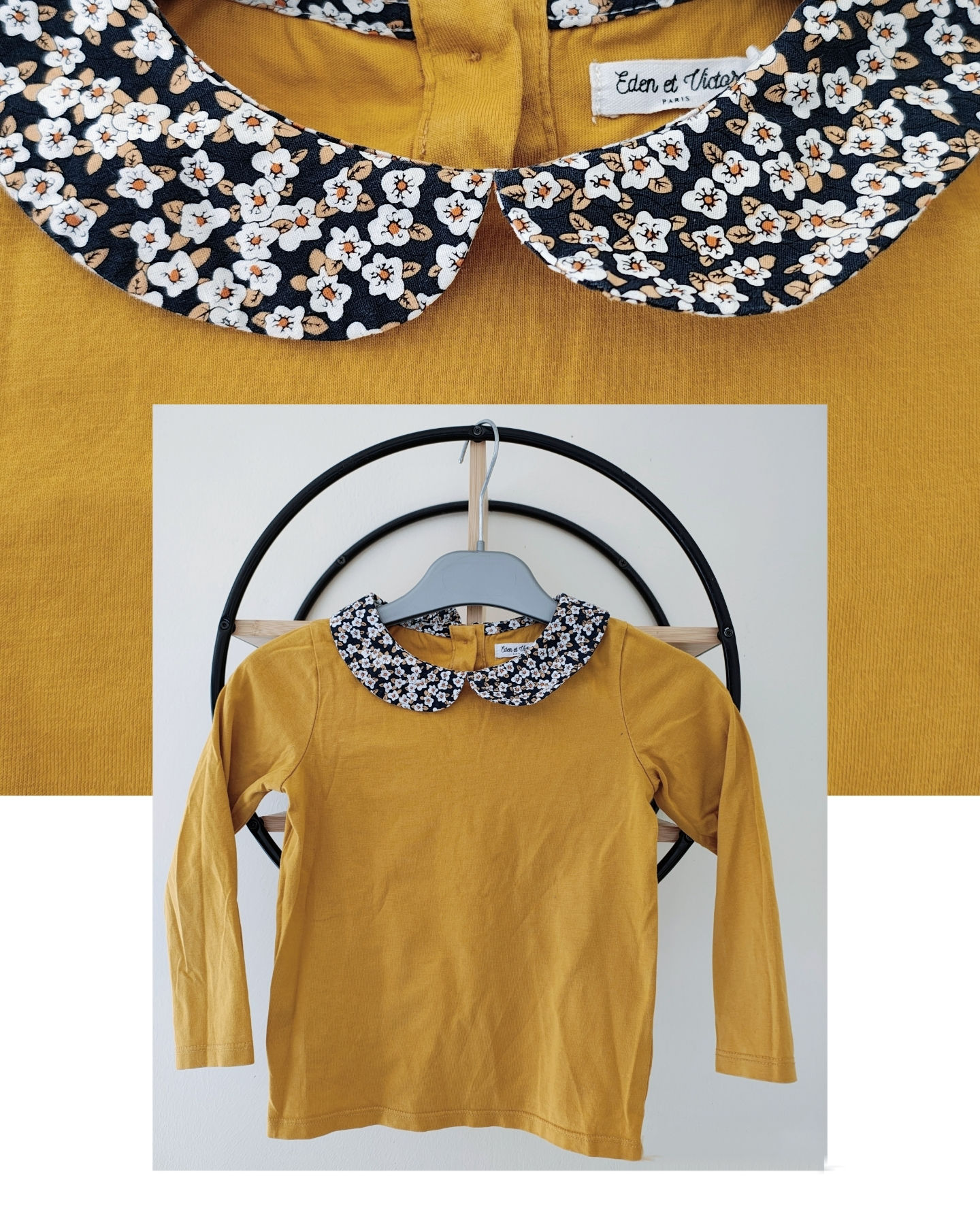 5 ans teeshirt col claudine eden et Victor 