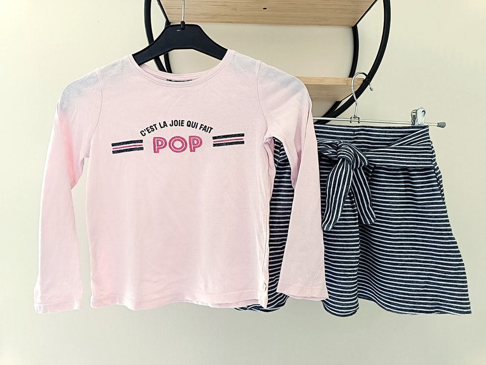 6 ans ensemble teeshirt okaidi et jupe kiabi 