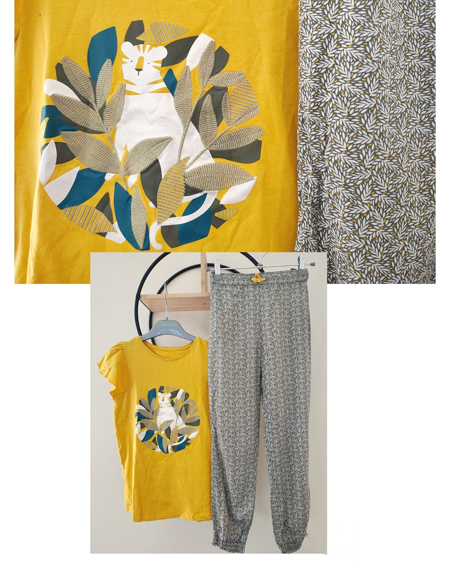 10 12 ans ensemble été Okaïdi Teeshirt (12 ans) et pantalon fluide léger (10ans)