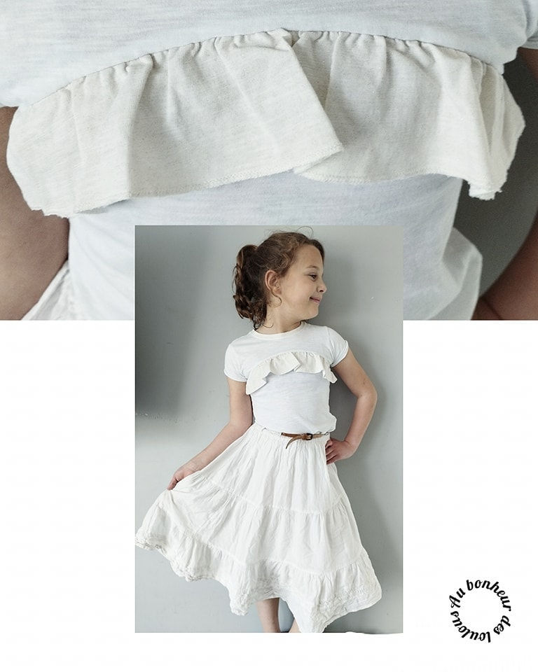 8 ans ensemble été Tape à l'oeil teeshirt et jupe avec ceinture 