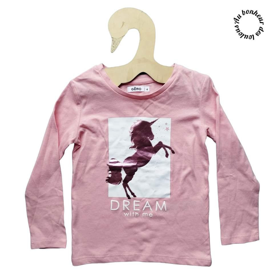 4 ans tishirt licorne Gémo 