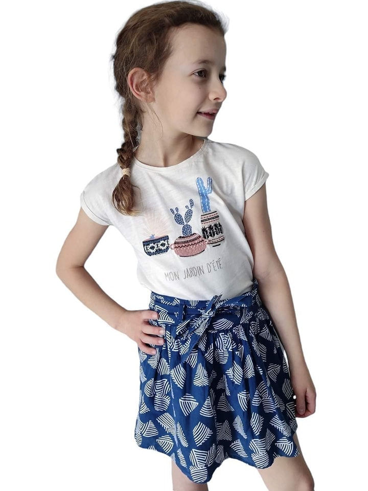 5 ans ensemble été Teeshirt tape a l oeil et jupe okaidi ( sans barette)