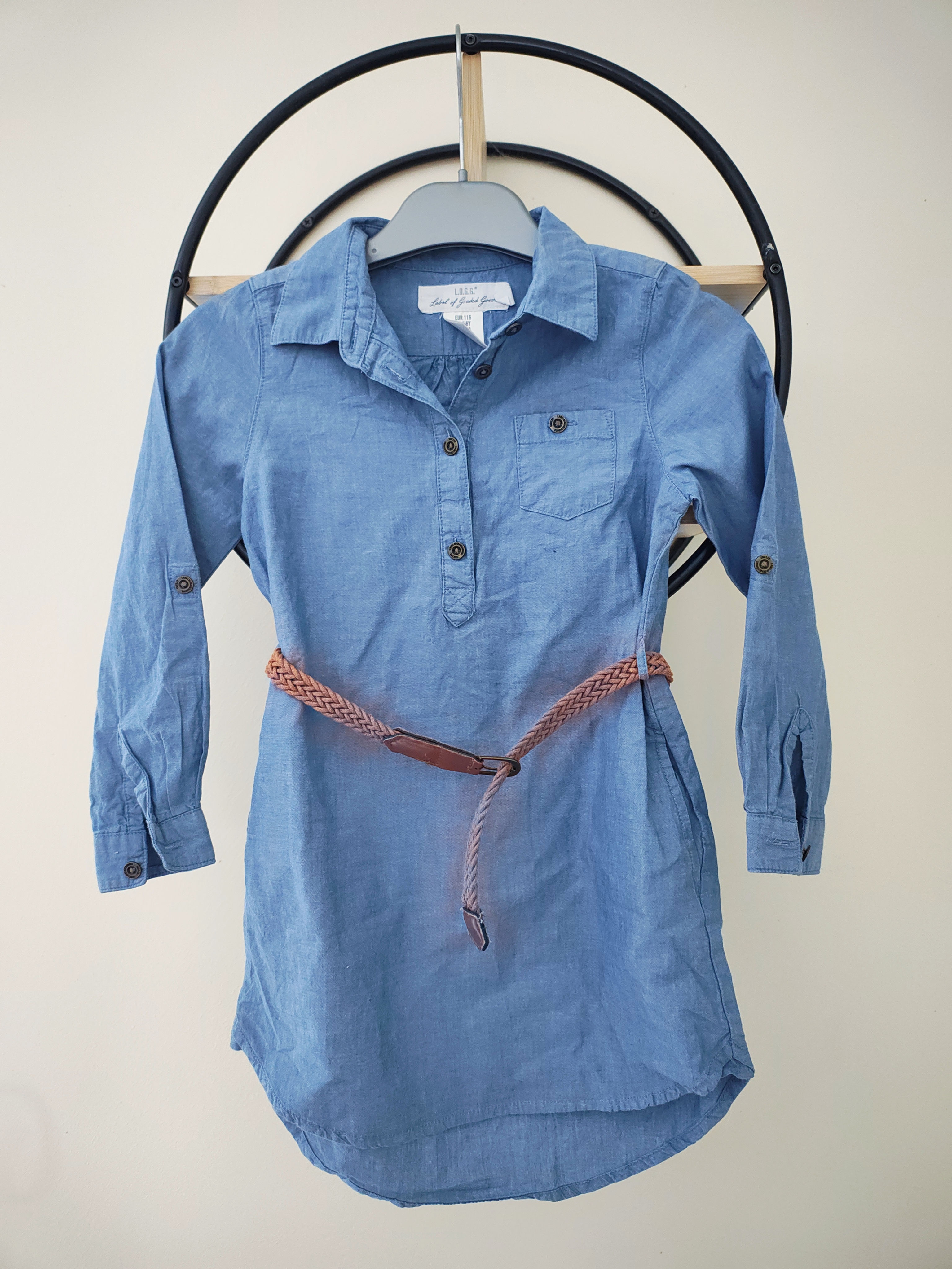 5 6 ans robe avec ceinture h&m