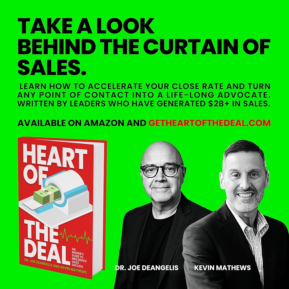 Best professionals in medical device sales - a great career for anyone.