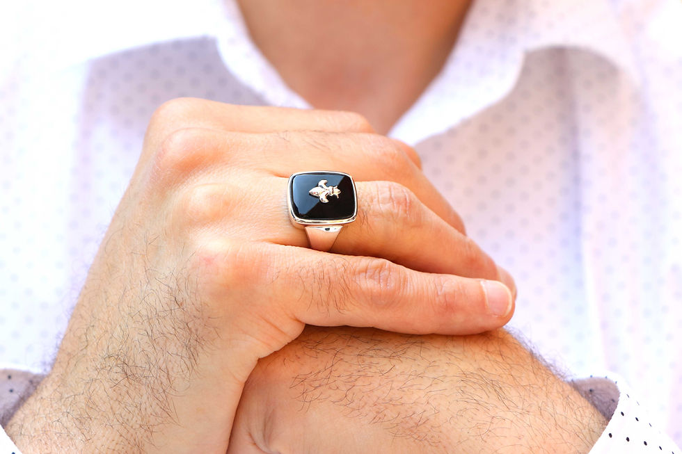 Miniature : Bague en Argent 925 (Onyx)