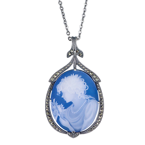 Collier En Agate Bleue Naturelle 3 Rangs 6mm - Fermoir Camée En Nacre - Made In France - Neuf Avec étiquettes