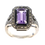Miniature : Bague en Argent 925 (Amethyste - Marcassites)