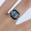 Miniature : Bague En Argent 925 (Topaze bleue - Email Noir - Marcassites)