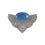 Miniature : Broche en Argent 925 (Jade bleu - Marcassites)